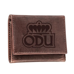 Evergreen NCAA Old Dominion Monarchs Brown Leather Trifold Wallet Officially Licensed with Gift Box - 1 of 1