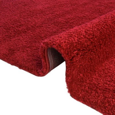 Calabasas Chic Red Rectangular Indoor Shag Rug, 3x5 ft