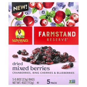 Sun-Maid, Farmstand Reserve, Dried Mixed Berries, 5 Pack, 0.8 oz - 1 of 4