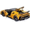 Ferrari SF90 XX Stradale Yellow with Black Top "Race and Play" Series 1/24 Diecast Model Car by Bburago - 3 of 4