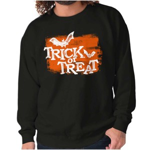 Happy Halloween Trick or Treat Bats Sweatshirt for Men or Women Brisco Brands - 1 of 4