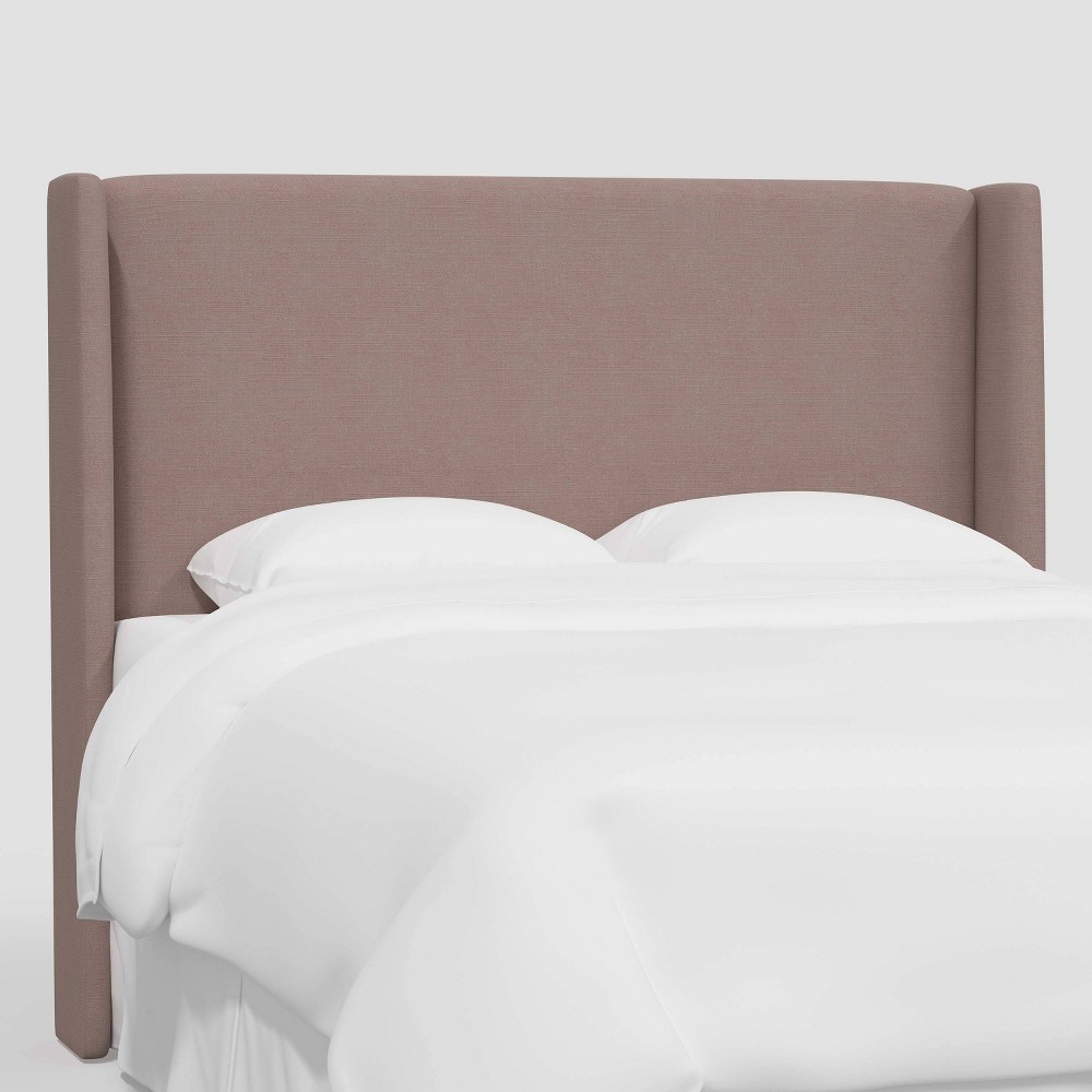 Photos - Bed Frame King Antwerp Wingback Headboard in Linen Mocha - Threshold™: Pine Frame, B