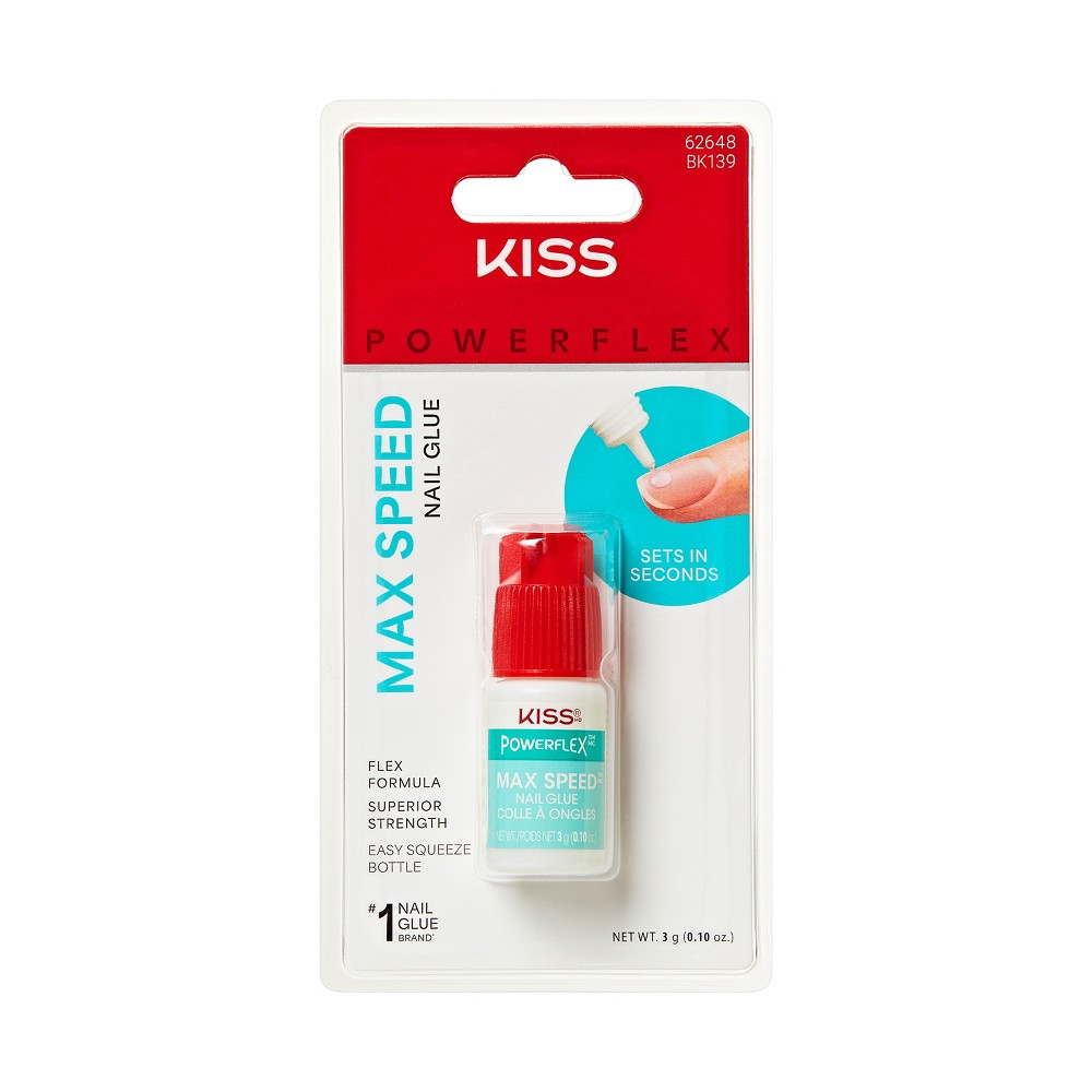 Photos - Manicure & Pedicure Tools Kiss PowerFlex Maximum Speed Superior Strength Press On Nail Glue - 0.10oz