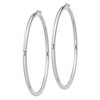 Black Bow Jewelry 3mm Sterling Silver, Extra Large Round Hoop Earrings, 70mm (2 3/4 In) - 2 of 4