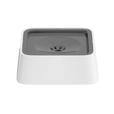 Els Pet 2L White and Gray Floating Dog Bowl