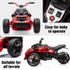 12V 3 Wheeler Kids Electric Ride on Truck & ATV Motorcycle, 2x55W Motor, 7MPH, 2 Speeds, LED Lights, Music - 3 of 4