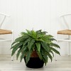 Nearly Natural 23-in Artificial Boston Fern Plant with Handmade Jute & Cotton Basket DIY KIT - 3 of 4