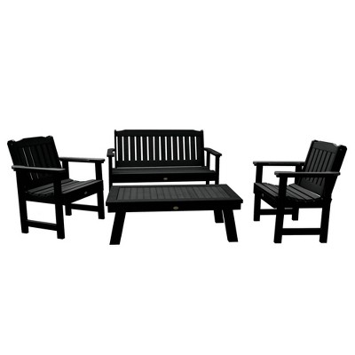 4pc Lehigh Garden Adirondack Conversation Patio Set - highwood