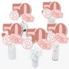 Big Dot of Happiness 50th Pink Rose Gold Birthday - Happy Birthday Party Centerpiece Sticks - Table Toppers - Set of 15 - 2 of 4