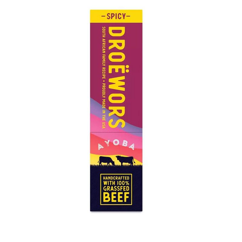 Ayoba Spicy Droewors Beef Stick - Case of 12/1 oz, 2 of 3