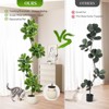5FT/6FT/7FT Artificial Fiddle Leaf Fig Tree with Sphere Planter and Moss - Faux Rubber Plant for Home Decor, Office, or Living Spaces - 3 of 4