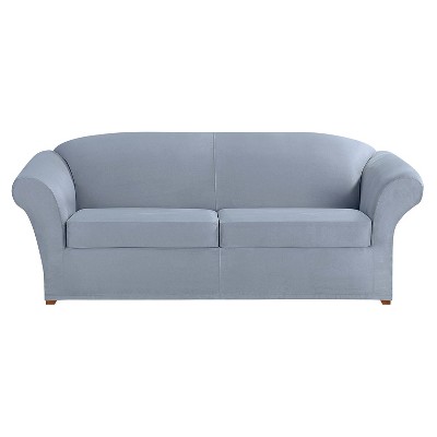 Stretch pique 2 outlet seat sleeper sofa slipcover