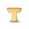 Black Bow Jewelry Letter T Bead Charm in 14k Yellow Gold Plated Sterling Silver - 3 of 4