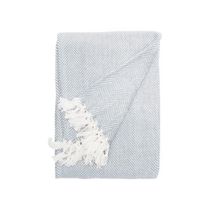 EY Essentials Torin Fog 50" x 70" Fringe Throw Blanket - 1 of 3