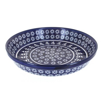 Blue Rose Polish Pottery 879 Zaklady Pie Plate