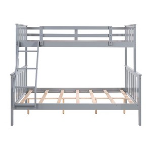 AZL1 Life Concept Beds Twin over Full Bunk Bed Sturdy Frame Convertible Ladder Sustainable Materials for Bedroom, Gray, 78.03"*56.81"*63.31" - 1 of 4
