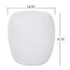 MOEPISY Outdoor Lightweight Concrete End Table, Antique White - 4 of 4