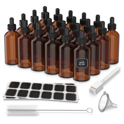 Nevlers 4 Oz Amber Dropper Bottles - Leakproof (24pk) : Target