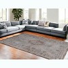 Gray and Beige Medallion Non Skid Area Rug - 2 of 4
