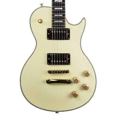 Sawtooth Heritage 70 Series Maple Top Electric Guitar, Antique White