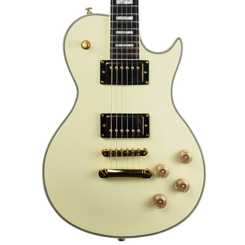 Sawtooth Heritage 70 Series Maple Top Electric Guitar, Antique White, 1 of 2
