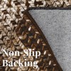 Washable Modern Braided Printed Rug Non Slip Low Pile Rug Soft Contemporary Throw Floor Cover Foldable Indoor Carpet for Living Room Bedroom Playroom - 4 of 4