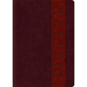 ESV Study Bible, Large Print (Trutone, Mahogany, Trellis Design, Indexed) - by  Esv Bibles (Leather Bound) - 1 of 1