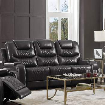 90" Braylon Sofa Magnetite PU - Acme Furniture