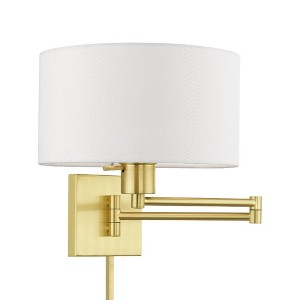 Livex Lighting 1 - Light Wall Light in  Satin Brass - 1 of 2