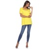 Women's Crisscross Neck Short Sleeve Top - White Mark - 4 of 4