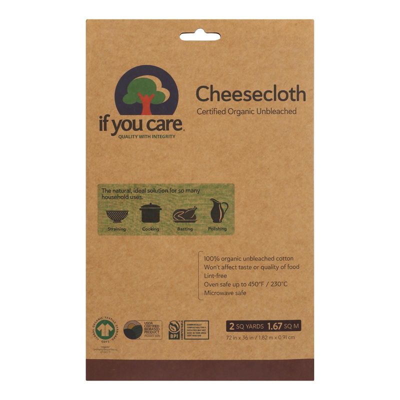 If You Care 100% Organic Unbleached Cotton Cheesecloth 2 Sq Yards - 24 ct, 2 of 4