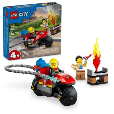 LEGO City Fire Rescue Motorcycle Toy Building Set 60410_4