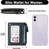 BEAFUP Small Wallets for Women -- RFID Blocking Bifold Genuine Leather Wallet with Zipper Coin Purse and 11 Card Slots for Daily Use,Travel - 3 of 4