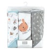 Hudson Baby Unisex Cotton Rich Hooded Towels, Alphabet, One Size - 2 of 4