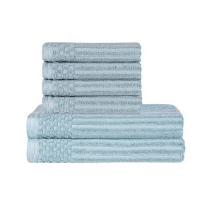 Modern Ribbed Cotton  Assorted Towel Set by Blue Nile Mills - 1 of 4