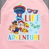 Girls' - Paw Patrol - Life Is An Adventure Shirt Tail Raglan Graphic T-shirt - 2 of 4