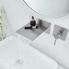 BWE Single Handle Wall Mount Spout Waterfall Bathroom Faucet in Brushed Nickel - 3 of 4