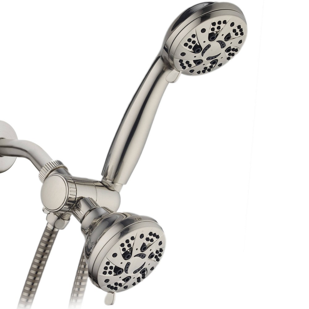 Photos - Shower System 48 Setting High Pressure Luxury Three-Way Dual Shower Head Combo Brushed N