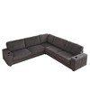 110" Oversized L-Shaped Corduroy Corner Sectional Sofa with USB & Storage - 4 of 4