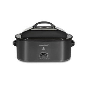Hamilton Beach 20Qt Roaster Oven 32210: Metal, 3 Settings, 1450W, Bakes & Roasts, Hand Wash, Black, Slow Cooker Function - 1 of 4