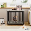 Gulches 31.5" Gray Furniture Style Dog Crate for Small & Medium Dogs - Modern End Table - 4 of 4
