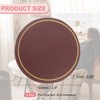 Unique Bargains Round PVC Leather Waterproof Anti-slip Home Decor Coasters 4 Pcs - 2 of 4