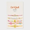 Girls' 5pk LOVE with Smileys and Rainbows Bracelet Set - Cat & Jack™️: Beaded, Chain, Stretch, Pull-On - 2 of 3