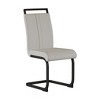 LOVMOR Modern Dining Chairs Set, PU Faux Leather High Back Upholstered Chair, with C-Shaped Tube Plating Silver Metal Legs, for Dining Room - 3 of 4
