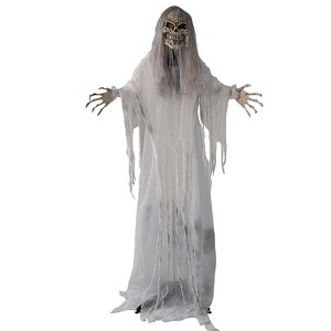 5 Ft. 6" Sonic Standing Gray Skeleton Reaper Halloween Decoration - 1 of 2