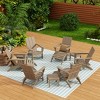 WestinTrends Ashore Modern HDPE Outdoor Patio Folding Adirondack Chair (12-Piece Set) - 2 of 4
