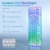 MaseiKar X71 Wireless Hot Swappable Transparent Mechanical Keyboard, 68% Layout, BT5.0/2.4G/USB-C Gasket Mount RGB Backlit - 4 of 4