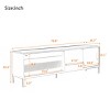 70.8'' Mid Century TV Stand for 75 Inch TV, Modern Media Console with Sliding Doors & Storage Drawers for Living Room-3irtyhousy - 4 of 4