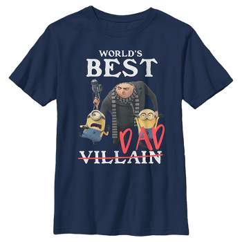 Boy's Despicable Me World's Best Dad Gru and Minions T-Shirt
