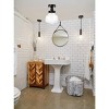 Elegant Lighting Lyle 1 light Black and Clear seeded glass Flush mount - 2 of 4